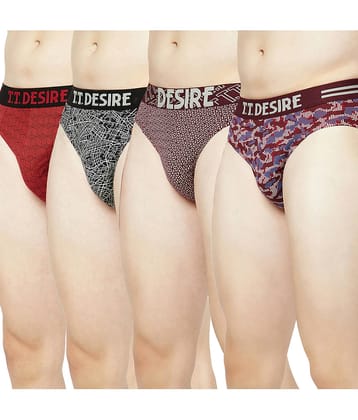 TT Pack of 4 Cotton Briefs For Men's ( Multicolor )