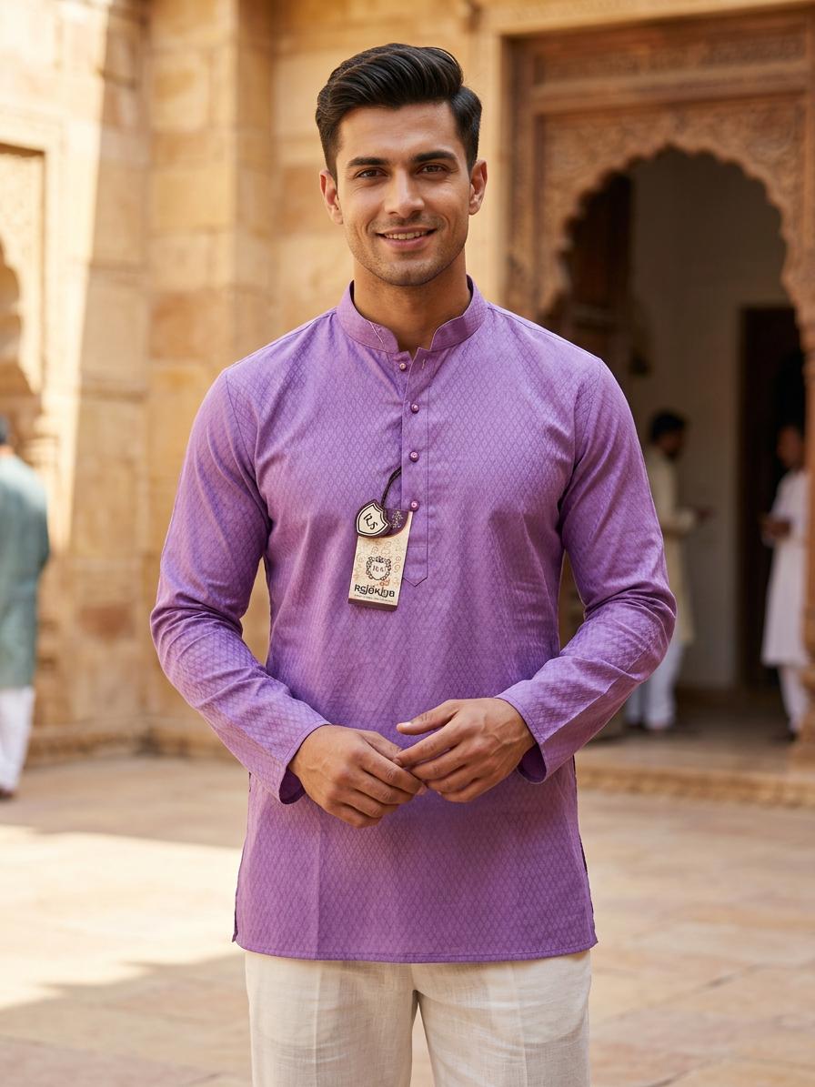 Self-work Panjabi - Violet