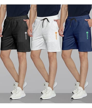 Ardeur Multi Cotton Blend Mens Shorts ( Pack of 3 ) - None