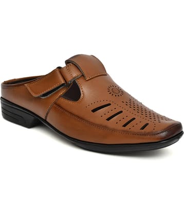 HiDa Brown Men's Slip On Formal Shoes