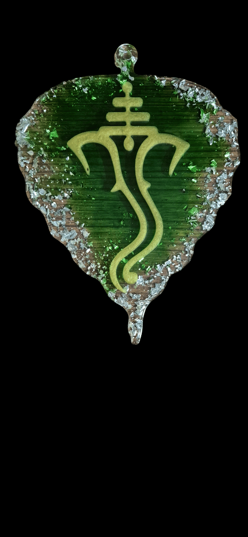 Beautiful Ganesha wall hanging made pigmented epoxy resin