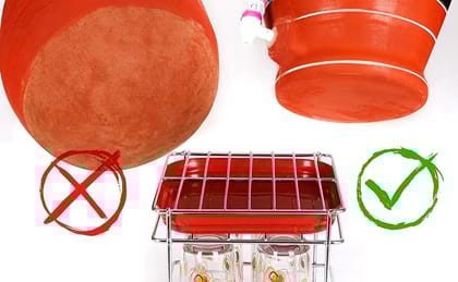 Stainless Steel 2-Tier Matka Stand for Kitchen - 8 X 7.5 inch (Chrome) by Ruhi Import Store Stainless Steel 2-Tier Matka Stand for Kitchen - 8 X 7.5 inch (Chrome) by Ruhi Import Store