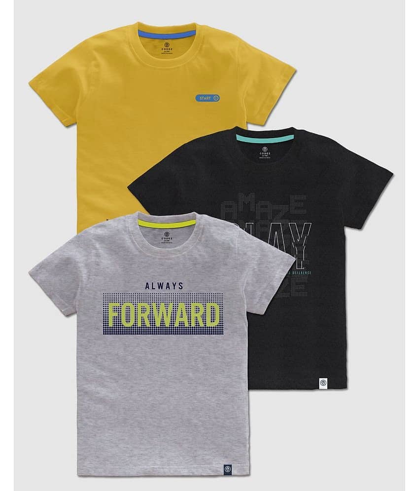 CODEZ Pack of 1 Boys Cotton T-Shirt ( Multicolor )