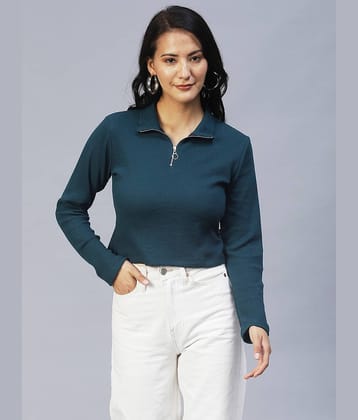 Rigo Women Checks Cotton Shirt ( Green )
