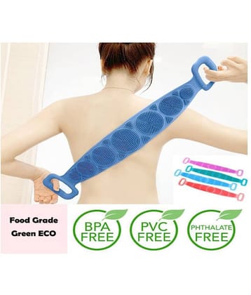 Silicone Body Back Scrubber, Easy to Clean (Pack of 1) Multicolor