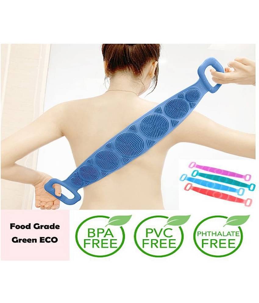 Silicone Body Back Scrubber, Easy to Clean (Pack of 1) Multicolor