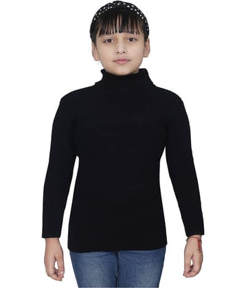 IndiWeaves Pack of 1 Girls Wollen Pullover ( Black )