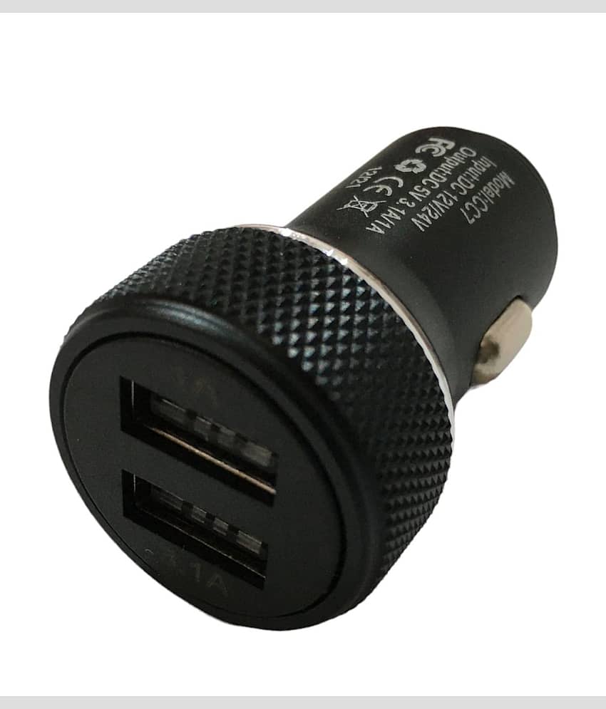 thriftkart Car Mobile Charger METAL 2.4A 2USB Assorted
