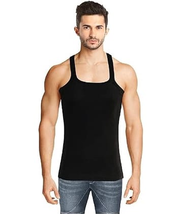 INNERO Pack of 1 Cotton Gym Vest For Men ( Black )