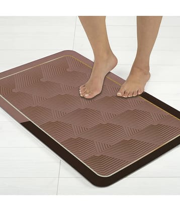 BELLA TRUE Anti-skid Rubber Bath Mat Other Sizes cm ( Pack of 1 ) - Brown