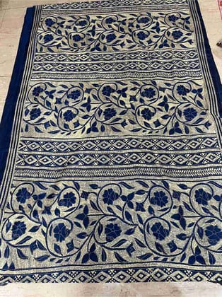 Kantha Stitch Collage Blue Kantha Stitch Collage Blue