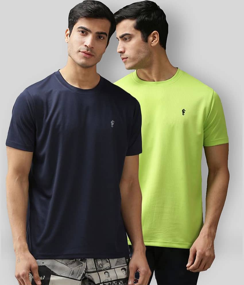 EPPE - Multicolor Polyester Regular Fit Men's Sports T-Shirt ( Pack of 2 )