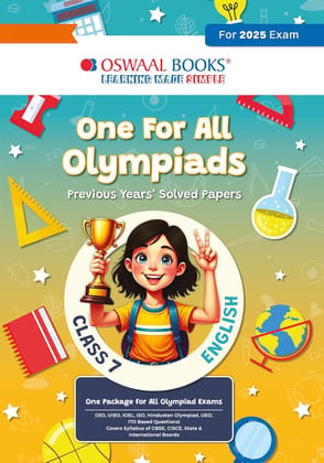 Oswaal One For All Olympiads Previous year paper And Solved paper English Class 7 with IEO,UIEO,IOEL,ISO,HINDUSTHAN olympiads and cover syllabus oof cbse,cisce,state international boards [Paperback] Oswaal