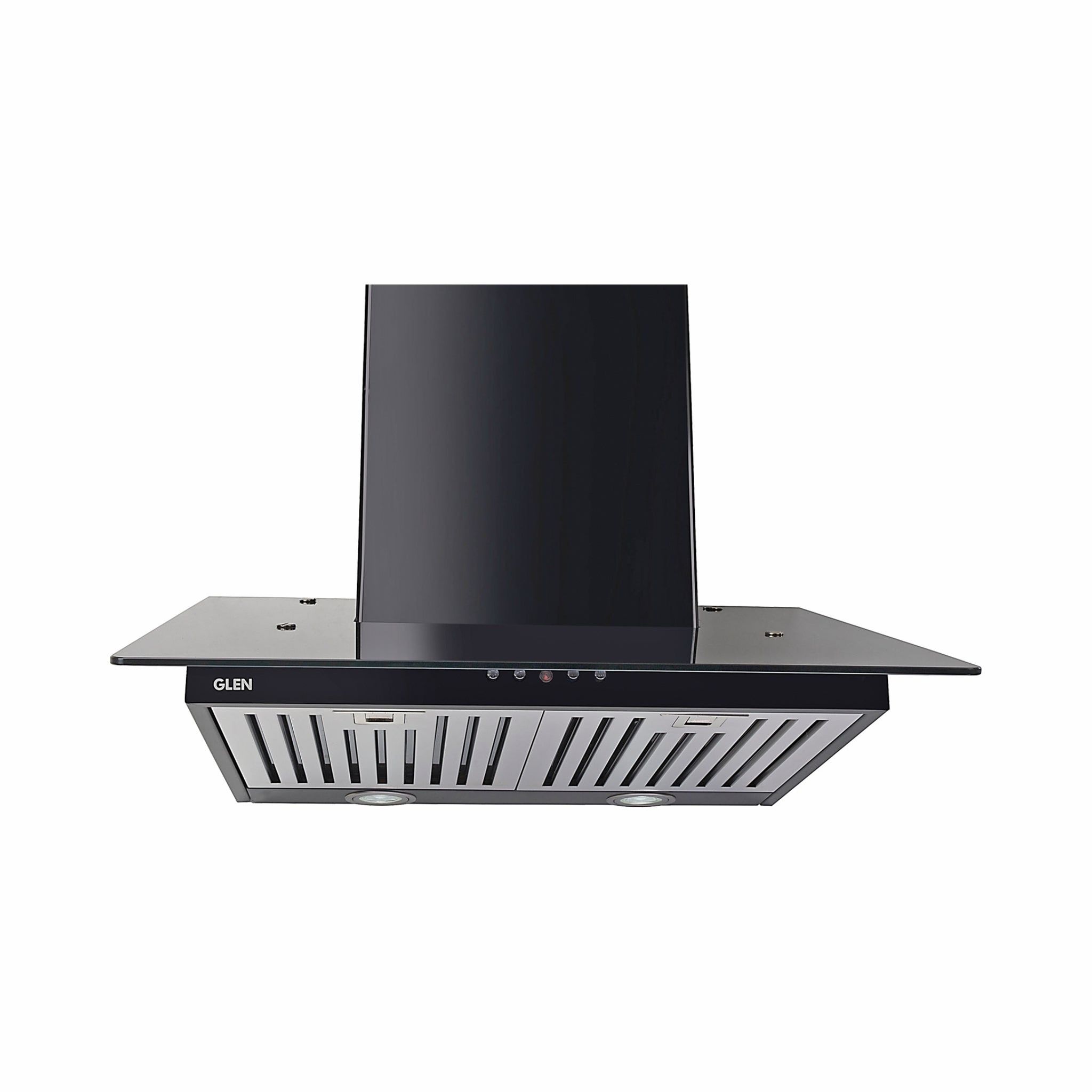 Designer Kitchen Chimney Black Glass Baffle filters 60cm 1000 m3/h -Black (6077 BL)