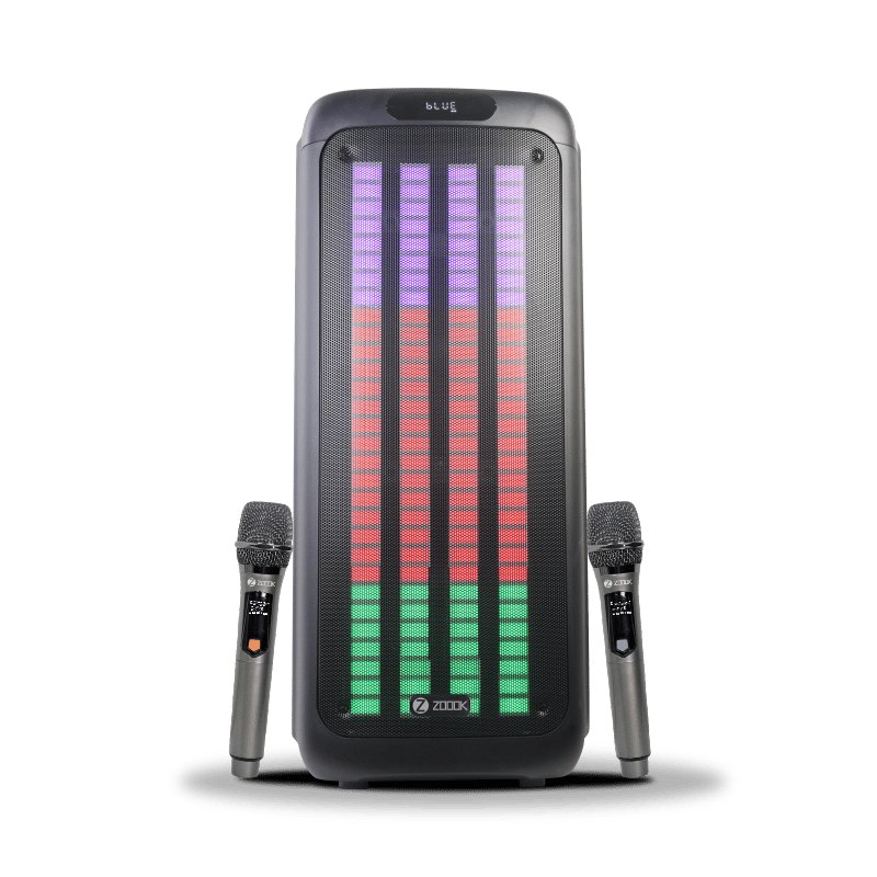 Zoook Resonance Max Bluetooth Party Speaker with Dual UHF Wireless Microphones