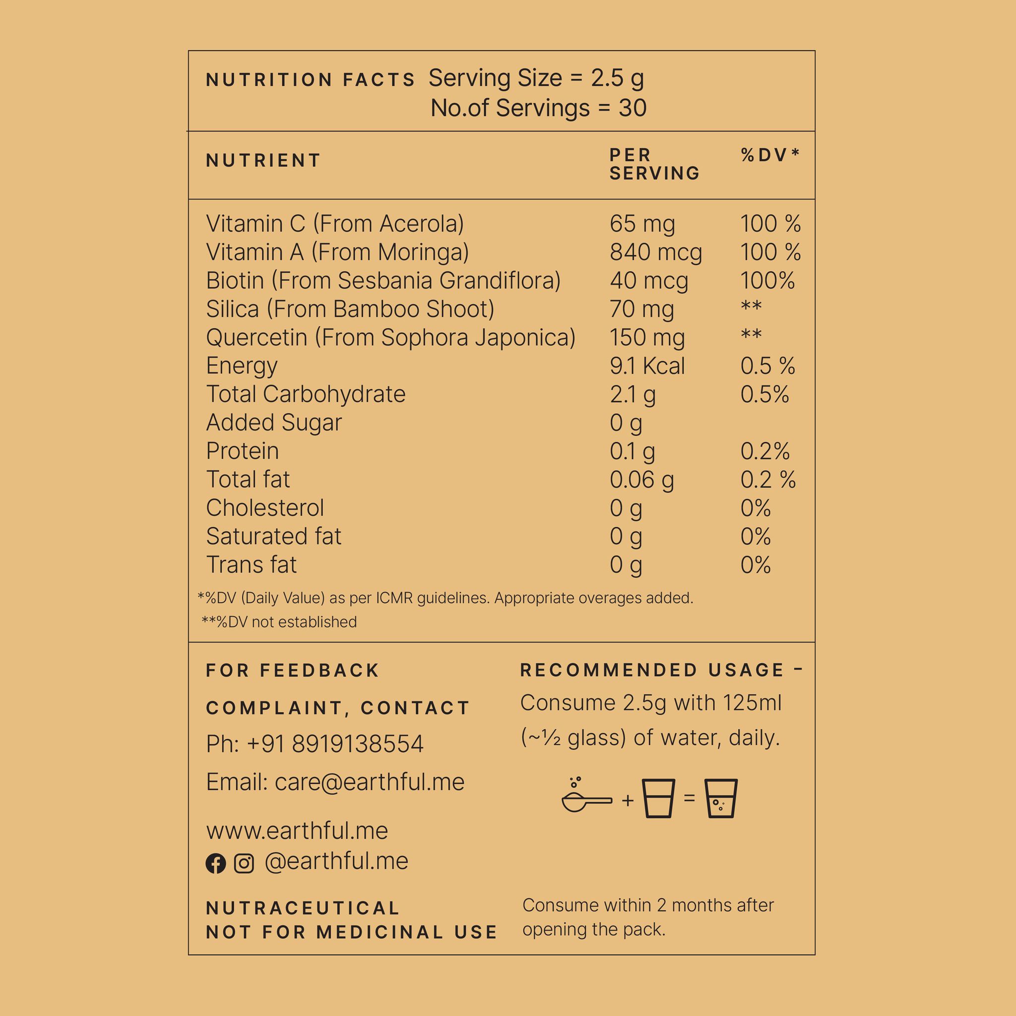 Earthful Root Nourish Hair Fall Support Capsules-Hair Growth