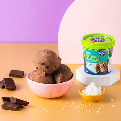 [125 Ml] Vegan Dark Chocolate Sea Salt Gelato