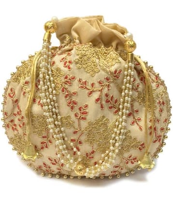 Bulbul Gold Silk Potli