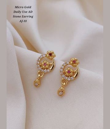 Shivay Fashion Gold Jhumki Earrings ( Pack of 1 )