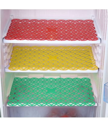 E-Retailer - Multicolor PVC Fridge  Mats (Pack of 3)