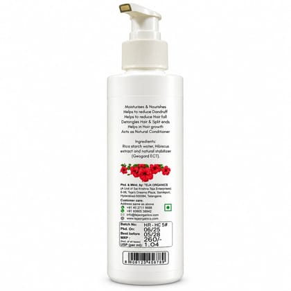 Hibiscus Rice Shampoo 250 ml | Rice Water Enriched with Hibiscus | Moisturises & Nourishes | Natural Conditioner