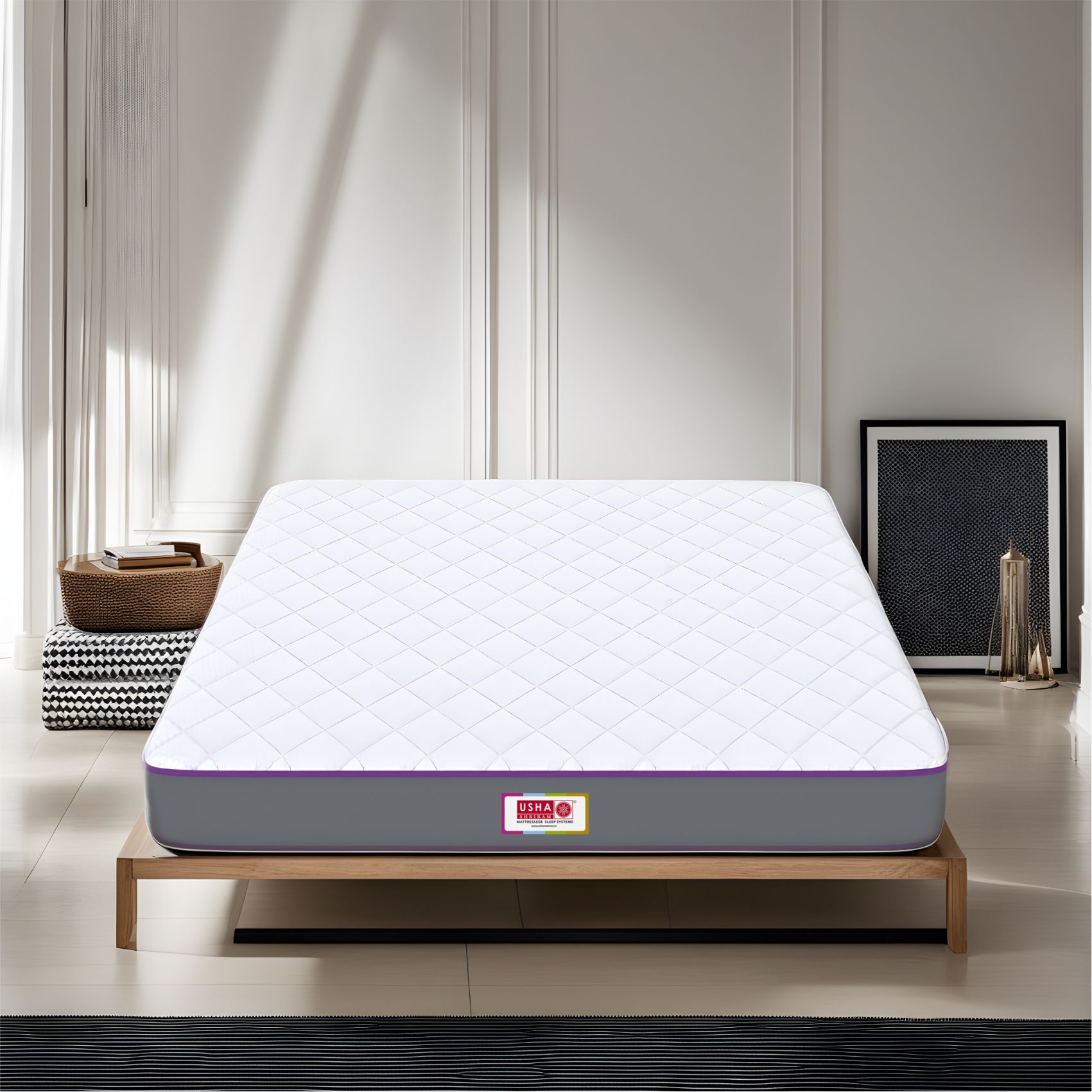 Usha Shriram 7-Zone With Posture Contour Tech 5 inch Single High Resilience (HR) Foam Mattress (L x W: 72 inch x 30 inch)