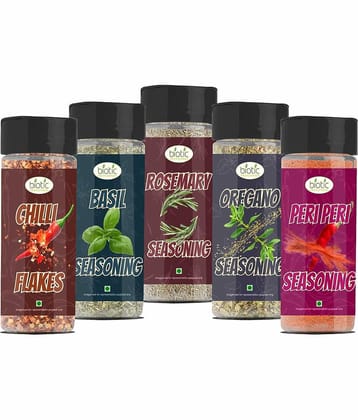 Biotic Oregano 45g, Chilli Flakes 50g, Basil 40g, Rosemary 30g, Peri Peri 60g 225 gm