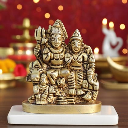 Brass Shiv Parivar God Idol - Lord Shiva Family Religious Statue, Height : 1.5 Inch (BSMAS1045 A)