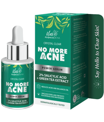 Iba Crystal Clear No More Acne Salicylic Acid Power Serum, 30ml For Acne, Pimples, Blackheads (Pack of 1)