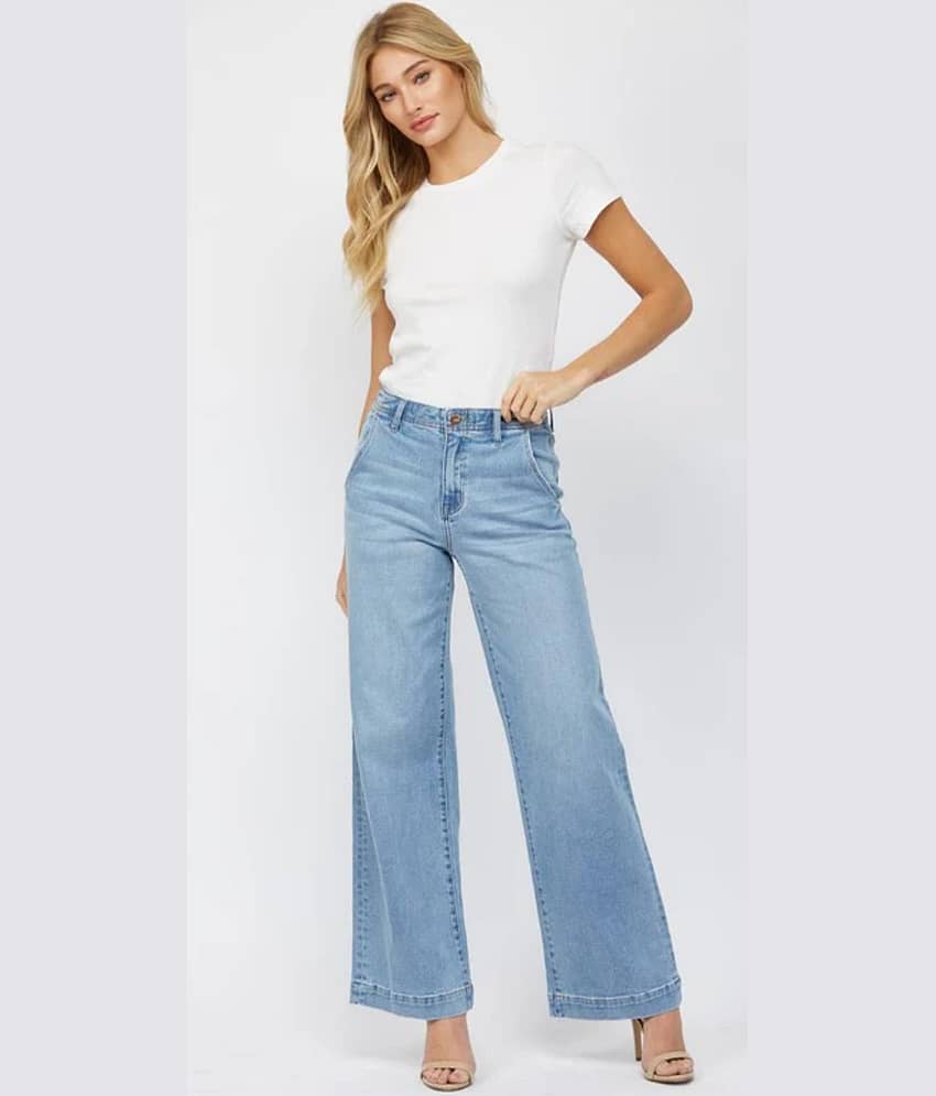 9x denims - Dark Blue Denim Regular Fit Women's Jeans ( Pack of 1 )