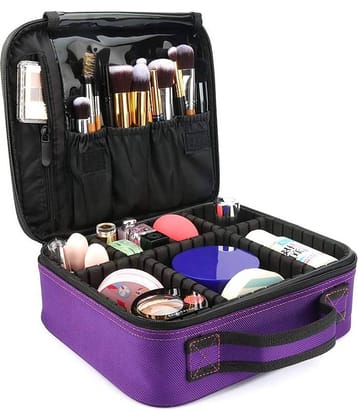 House Of Quirk Purple Makeup Cosmetic Storage Case (25x22x9cm)