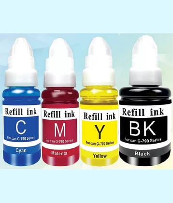 zokio For Gi-790 G2010 Multicolor Pack of 4 Cartridge for 790 INK G1000 , G1010 , G1100 , G2000 , G2002 , G2010 , G2012 , G2100 , G3000 , G3010