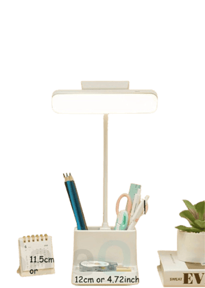 Magnetic Detachable Desk Lamp, 3 Color Modes Lamp with Eye Care & Pen Holder, Reading Lamp with Flexible Gooseneck, Rechargeable Study Lamp with...