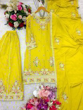 Party Wear Designer Top-Sarara And Dupatta