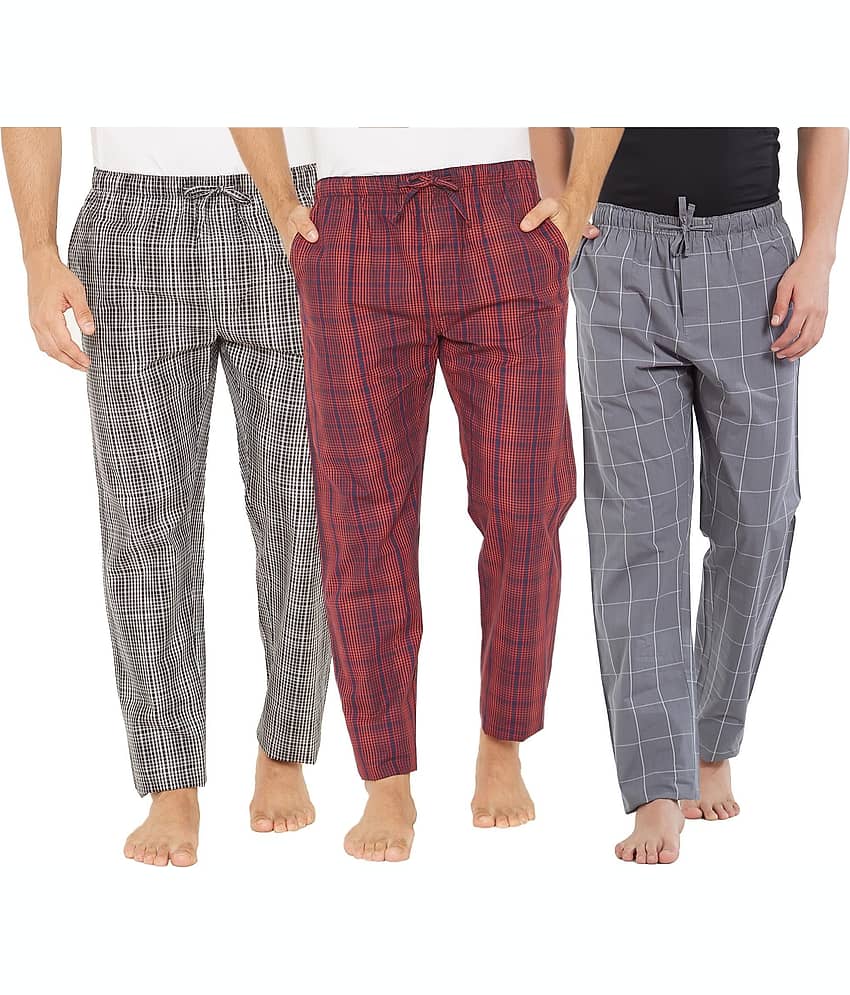 XYXX Pack of 3 Pyjama For Men's ( Multi )