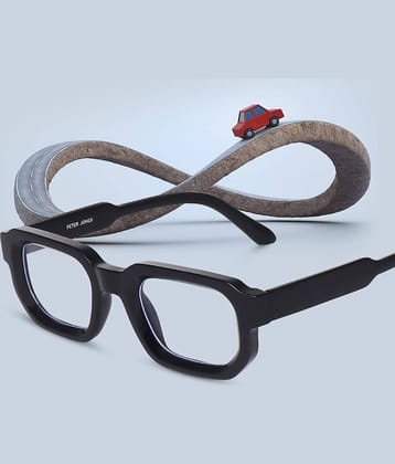 Peter Jones Black Full Rim Rectangular Computer Glasses ( Pack of 1 )