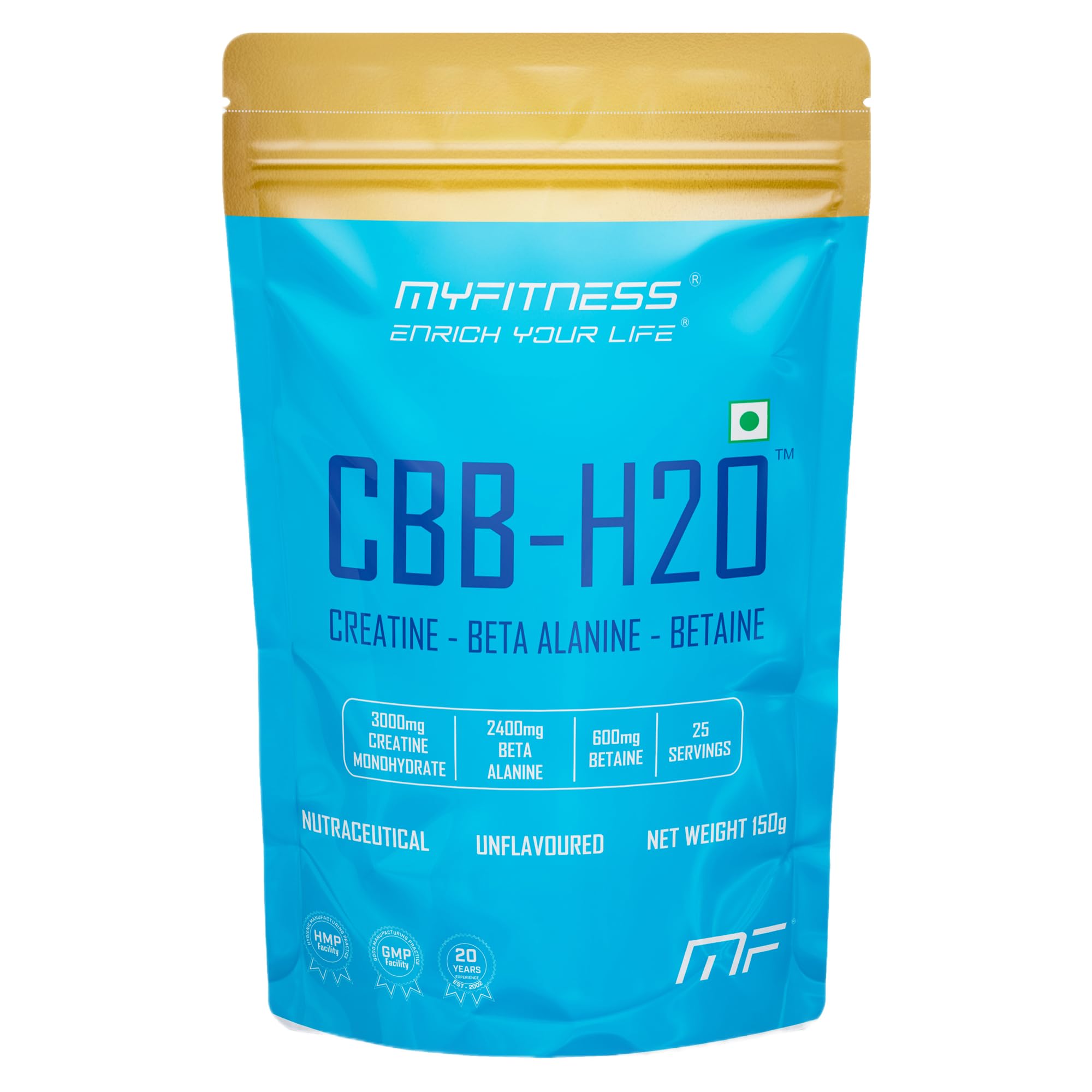 Myfitness CBB H2O | Creatine Monohydrate | Beta Alanine | Betaine | 150g