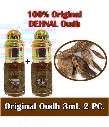 INDRA SUGANDH BHANDAR - Original Dehnal Oudh Pure Agarwood Attar For Men & Women 3mlEach Pack Of 2