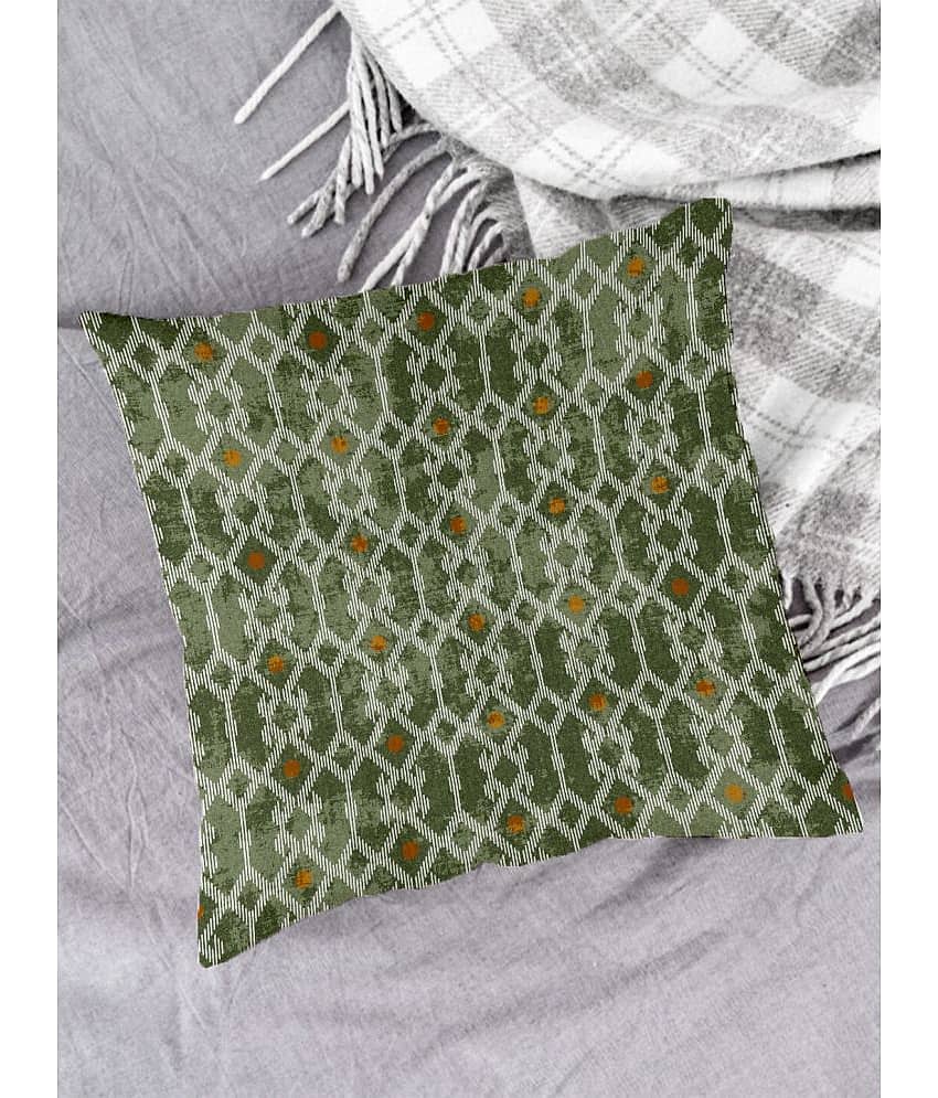 Houzzcode Single Green Pillow Cover