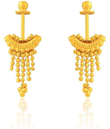 LUV FASHION Golden Threader Earrings ( Pack of 1 )