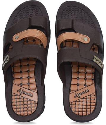 Ajanta - Brown Men's Leather Slipper