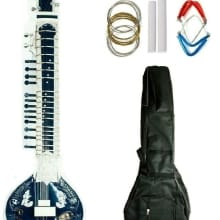 Best Quality Hand Painted Tun Wood Indian Musical String ElectricTravel Sitar stringed indian instrument