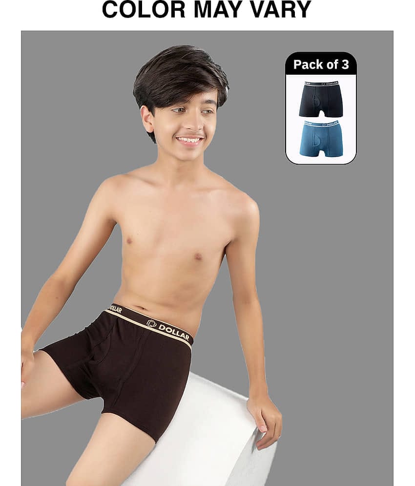 Dollar lehar Pack of 3 Boys Cotton Trunks ( Multicolor )