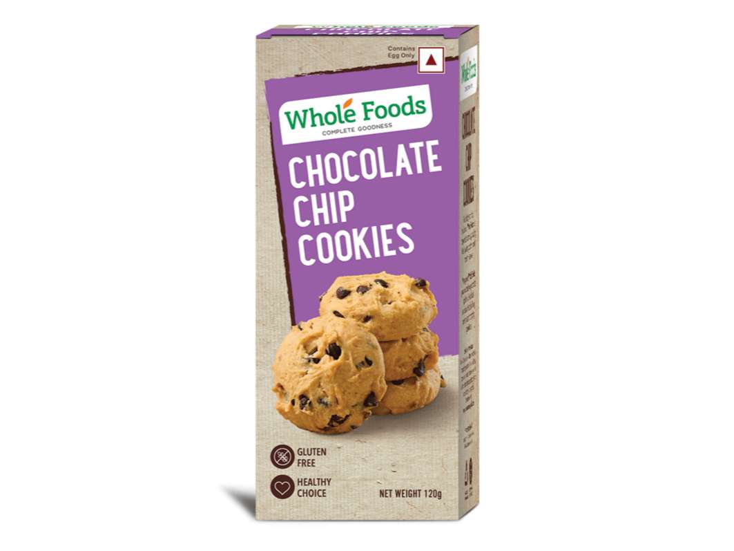 Whole Foods Gluten Free | Chocolate Chip Cookies | Eggless | 120G