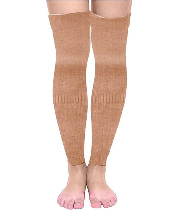 Infispace Pack of 1 Woollen Men's Solid Full Length Socks ( Beige )