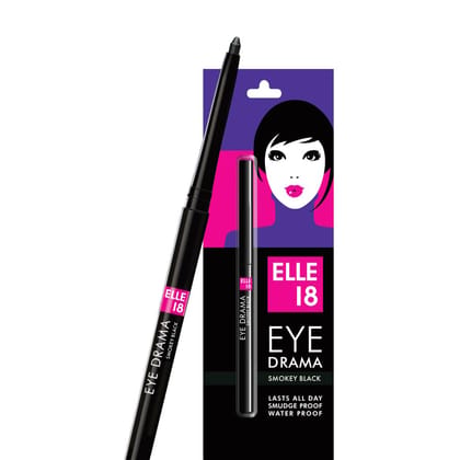 Elle18 Eyedrama Kajal Smokey Black Elle18 Eyedrama Kajal Smokey Black - Smokey Black / 0.35 ml (Pack of 1)