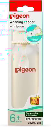 Pigeon Food Feeder With Spoon 6m+-88139 - Food Feeder With Spoon / 240ml
