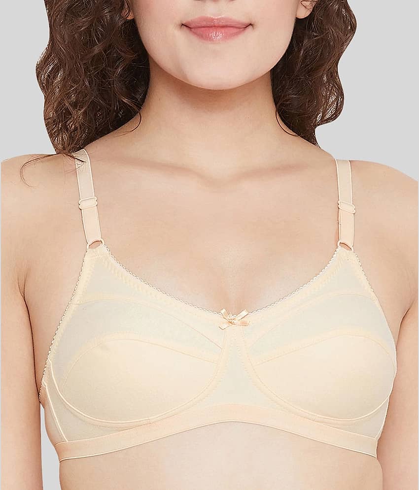 Clovia Cotton Non Padded Women's Everyday Bra ( Beige )