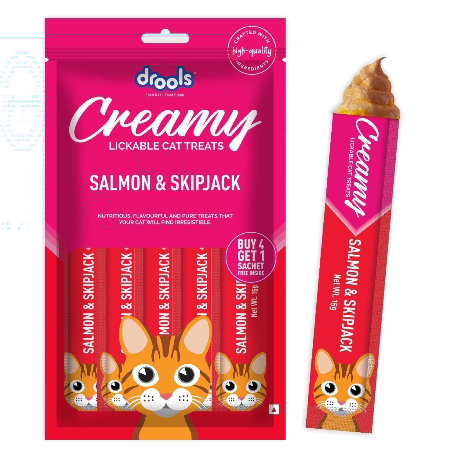 Drools Creamy Salmon&amp;Skipjack 5 Sticks