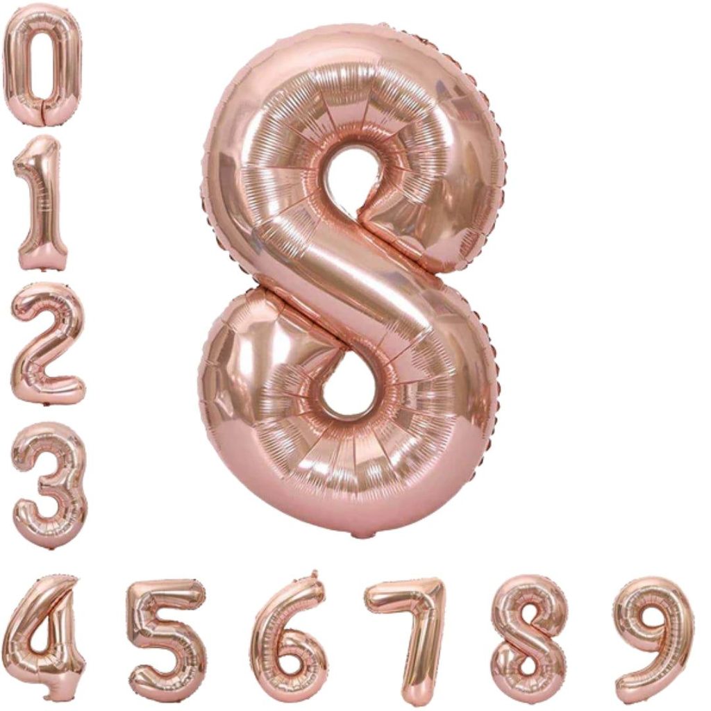 40 Numerical 8 Rose Gold Balloon - Party and Festive Needs | Buy online on ZillyBuy